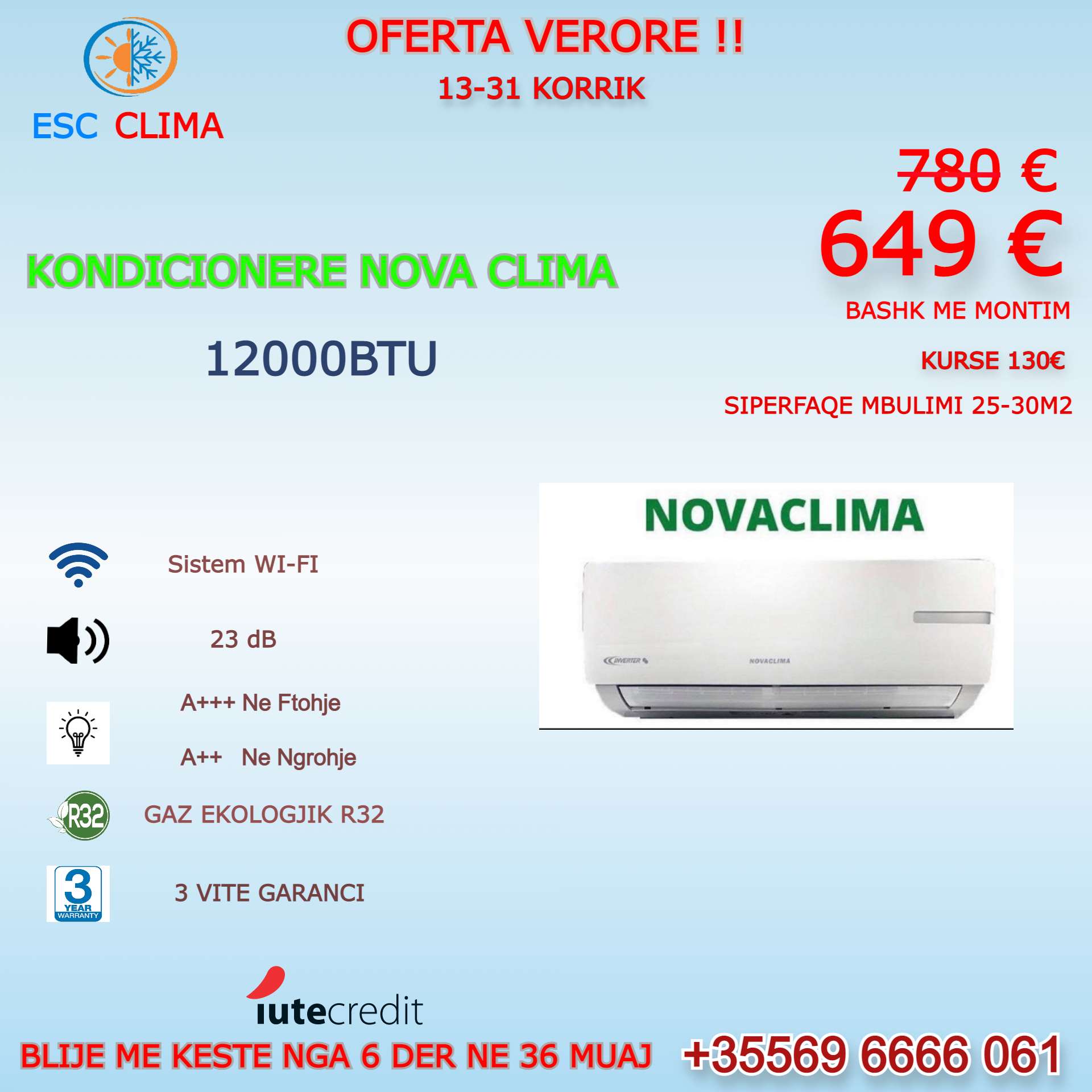 KONDICIONERE SENIO CLIMA NOVA CLIMA 